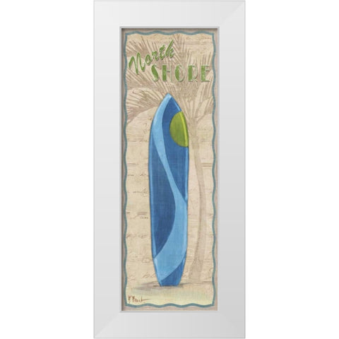 Surf Panel IV White Modern Wood Framed Art Print by Brent, Paul