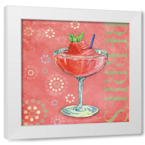Calypso Cocktails I White Modern Wood Framed Art Print by Brent, Paul
