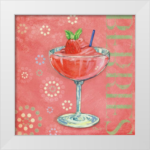 Calypso Cocktails I White Modern Wood Framed Art Print by Brent, Paul