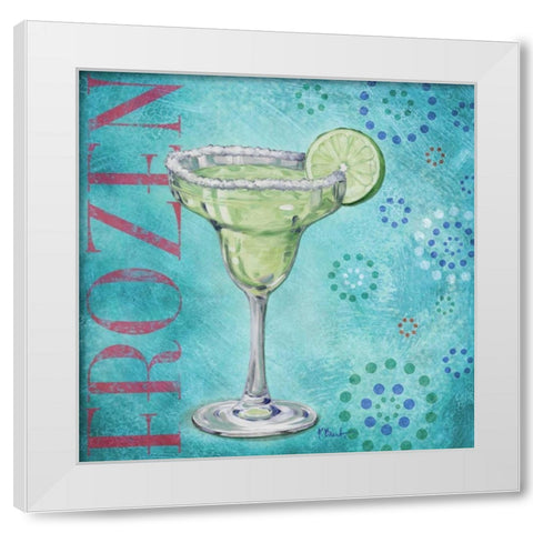 Calypso Cocktails II White Modern Wood Framed Art Print by Brent, Paul