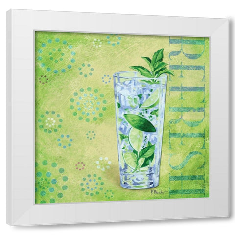 Calypso Cocktails III White Modern Wood Framed Art Print by Brent, Paul