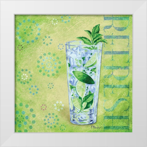 Calypso Cocktails III White Modern Wood Framed Art Print by Brent, Paul