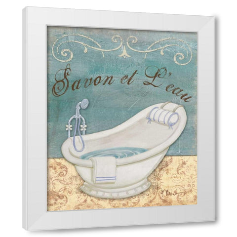 Parisian Bath II White Modern Wood Framed Art Print by Brent, Paul
