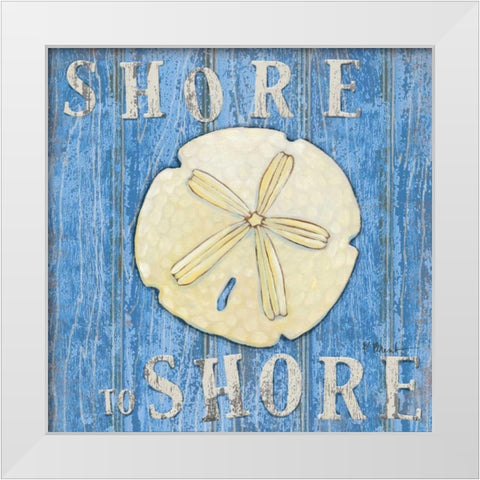 Cosatal USA Sand Dollar White Modern Wood Framed Art Print by Brent, Paul