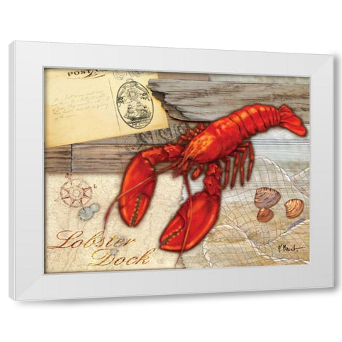 Fresh Catch Lobster White Modern Wood Framed Art Print by Brent, Paul