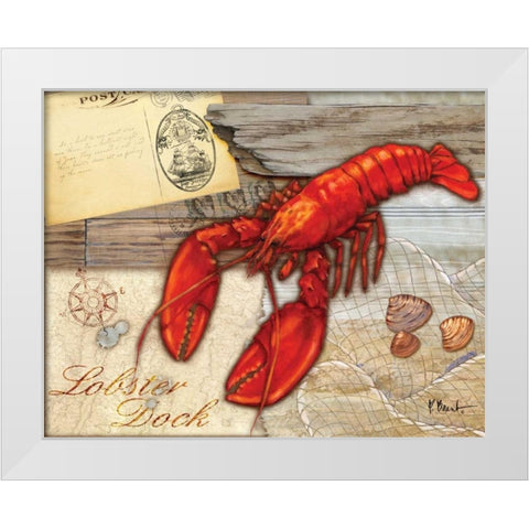 Fresh Catch Lobster White Modern Wood Framed Art Print by Brent, Paul