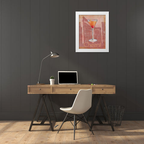 Big City Cocktail II White Modern Wood Framed Art Print by Brent, Paul