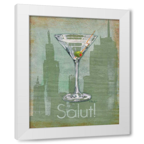 Big City Cocktail III White Modern Wood Framed Art Print by Brent, Paul