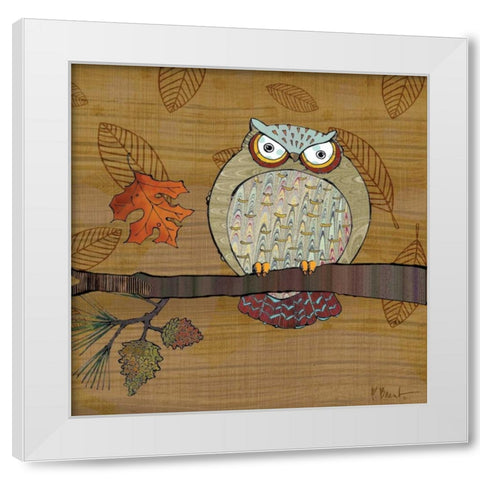 Awesome Owls III White Modern Wood Framed Art Print by Brent, Paul