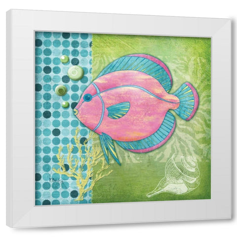 Fantasy Reef III White Modern Wood Framed Art Print by Brent, Paul