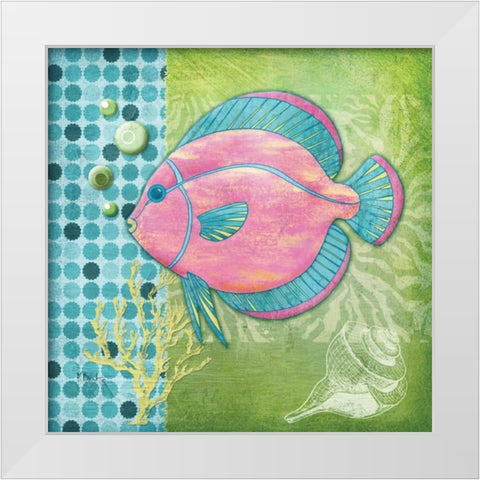 Fantasy Reef III White Modern Wood Framed Art Print by Brent, Paul