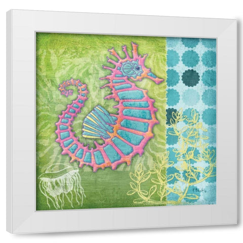 Fantasy Reef IV White Modern Wood Framed Art Print by Brent, Paul