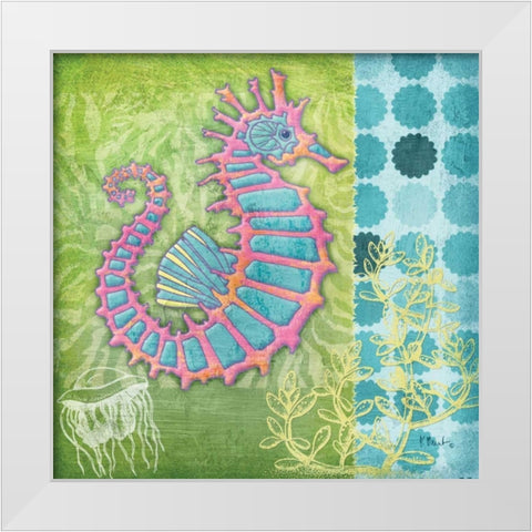 Fantasy Reef IV White Modern Wood Framed Art Print by Brent, Paul