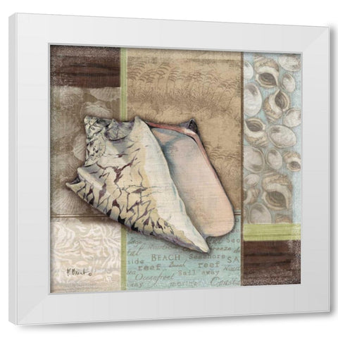 Santa Rosa Shell I White Modern Wood Framed Art Print by Brent, Paul