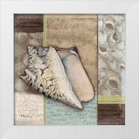 Santa Rosa Shell I White Modern Wood Framed Art Print by Brent, Paul