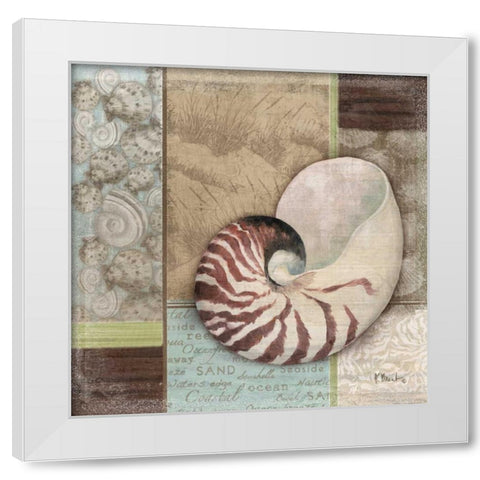 Santa Rosa Shell II White Modern Wood Framed Art Print by Brent, Paul