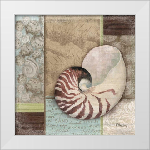 Santa Rosa Shell II White Modern Wood Framed Art Print by Brent, Paul