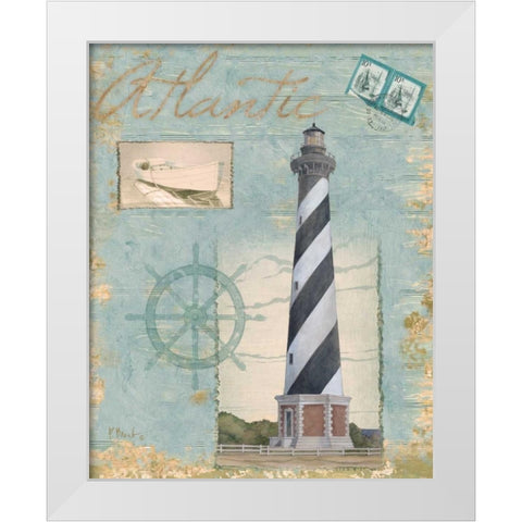 Seacoast Lighthouse I White Modern Wood Framed Art Print by Brent, Paul