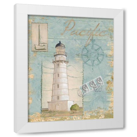 Seacoast Lighthouse II White Modern Wood Framed Art Print by Brent, Paul