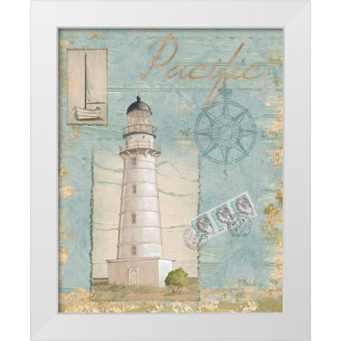 Seacoast Lighthouse II White Modern Wood Framed Art Print by Brent, Paul