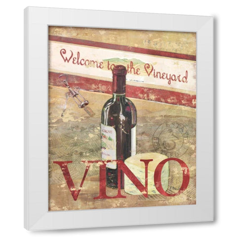 Chateau Cabernet White Modern Wood Framed Art Print by Brent, Paul
