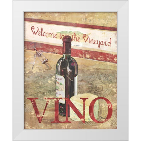 Chateau Cabernet White Modern Wood Framed Art Print by Brent, Paul