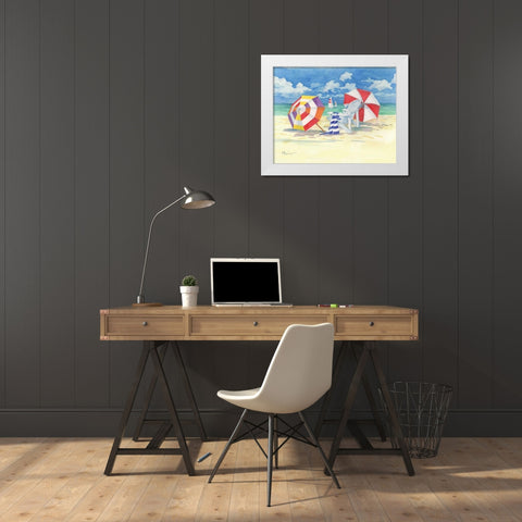 Sunnyside Beach White Modern Wood Framed Art Print by Brent, Paul