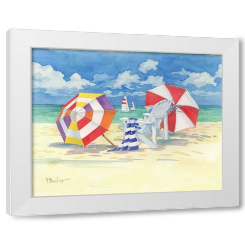 Sunnyside Beach White Modern Wood Framed Art Print by Brent, Paul