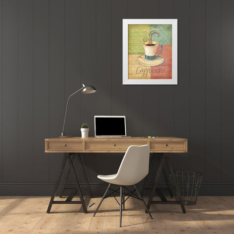 Quattro Coffee I White Modern Wood Framed Art Print by Brent, Paul