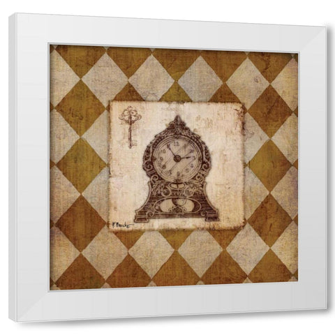 Vintage Harlequin I White Modern Wood Framed Art Print by Brent, Paul