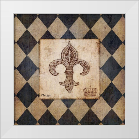 Vintage Harlequin II White Modern Wood Framed Art Print by Brent, Paul