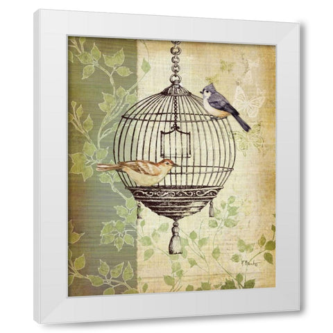Botanical Birdcage I White Modern Wood Framed Art Print by Brent, Paul