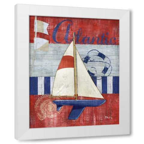 Maritime Boat I White Modern Wood Framed Art Print by Brent, Paul