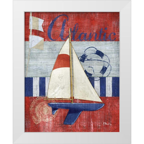 Maritime Boat I White Modern Wood Framed Art Print by Brent, Paul