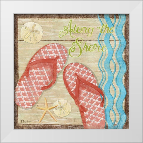 Hit the Beach II White Modern Wood Framed Art Print by Brent, Paul