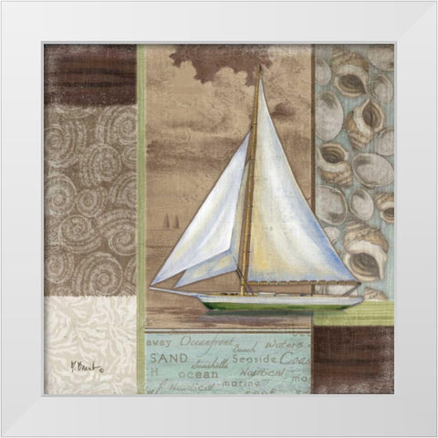 Santa Rosa Boat I White Modern Wood Framed Art Print by Brent, Paul