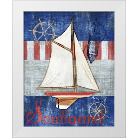 Maritime Boat II White Modern Wood Framed Art Print by Brent, Paul