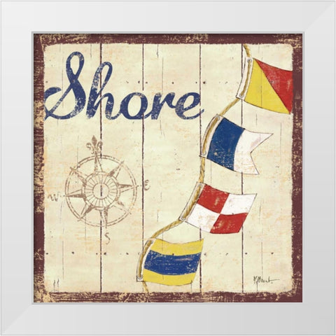 Bridgeport IV White Modern Wood Framed Art Print by Brent, Paul