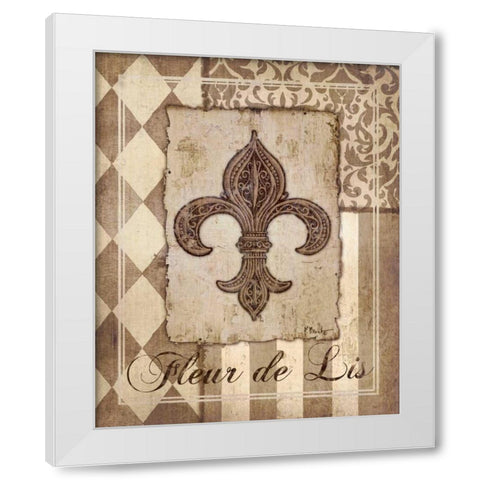 Provencial Collage I White Modern Wood Framed Art Print by Brent, Paul