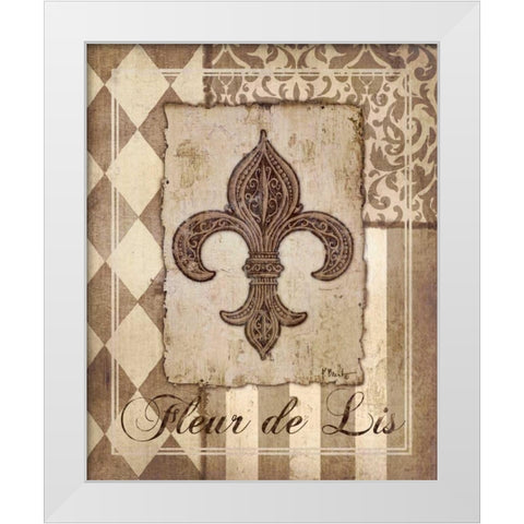 Provencial Collage I White Modern Wood Framed Art Print by Brent, Paul