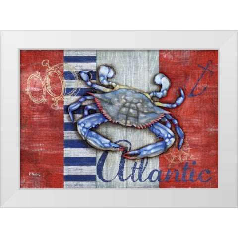 Maritime Crab White Modern Wood Framed Art Print by Brent, Paul
