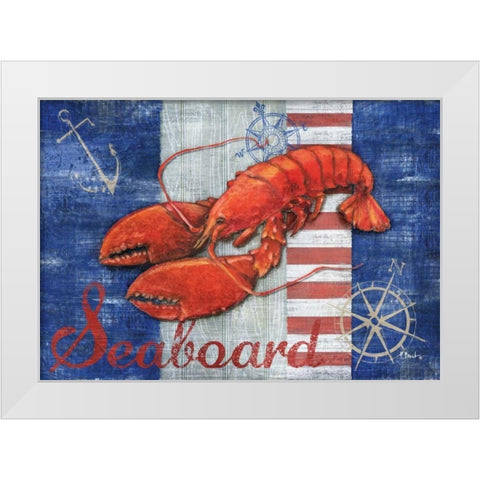 Maritime Lobster White Modern Wood Framed Art Print by Brent, Paul
