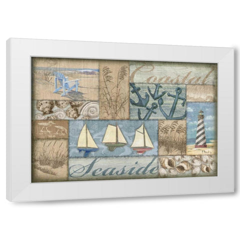 Bateau Bay Collage I White Modern Wood Framed Art Print by Brent, Paul