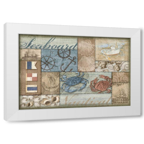 Bateau Bay Collage II White Modern Wood Framed Art Print by Brent, Paul