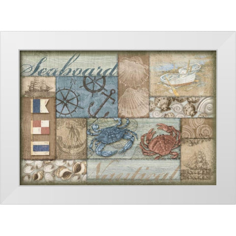 Bateau Bay Collage II White Modern Wood Framed Art Print by Brent, Paul