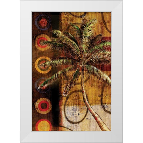 Modern Palm II White Modern Wood Framed Art Print by Brent, Paul