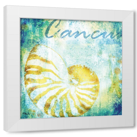Martinique Shells I White Modern Wood Framed Art Print by Brent, Paul