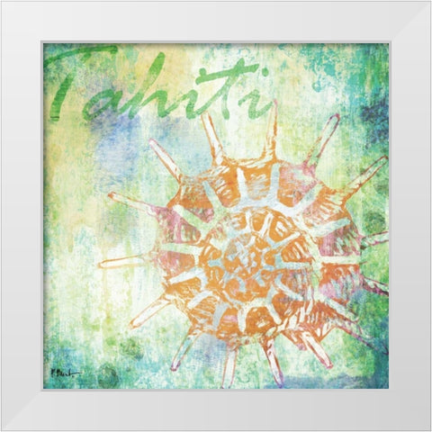 Martinique Shells II White Modern Wood Framed Art Print by Brent, Paul