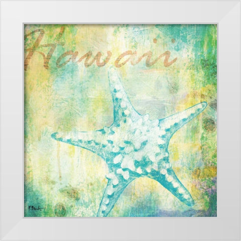 Martinique Shells IV White Modern Wood Framed Art Print by Brent, Paul