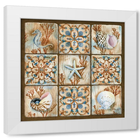 Sea Isle Collage I White Modern Wood Framed Art Print by Brent, Paul